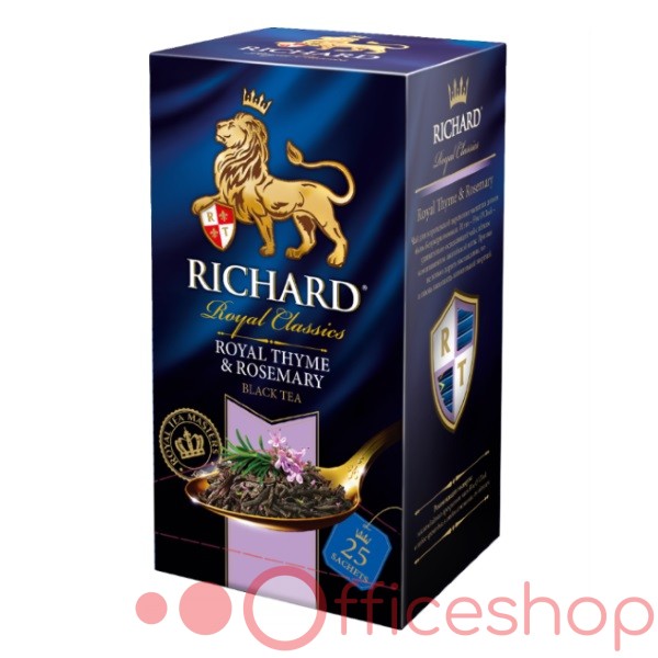 Ceai negru Richard Royal Thyme&Rosemary, 25 plicuri, 010259